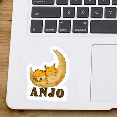 Anjo Sticker Sleeping Cat Laptop Image