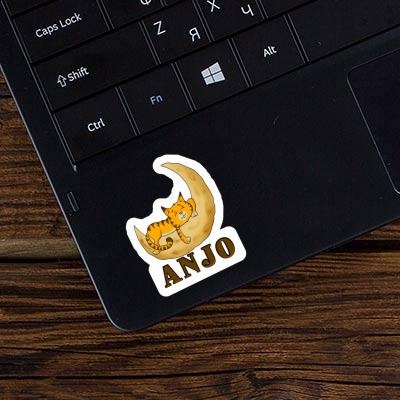 Anjo Sticker Sleeping Cat Laptop Anjo Sticker Sleeping Cat Laptop Image