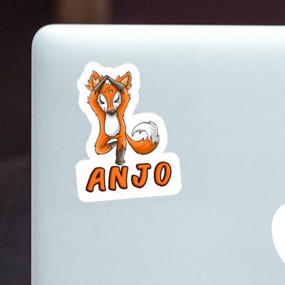 Sticker Anjo Yoga Fox Notebook Image