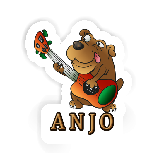 Aufkleber Gitarrenhund Anjo Image