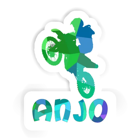 Motocross-Fahrer Aufkleber Anjo Laptop Motocross-Fahrer Aufkleber Anjo Laptop Image