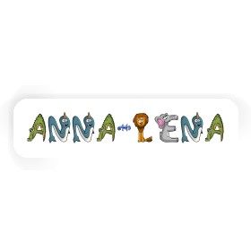 Sticker Anna-lena Animal Font Image