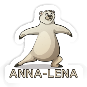 Sticker Anna-lena Yoga Bear Image