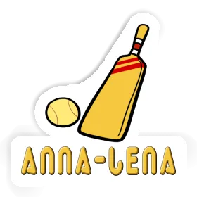 Anna-lena Sticker Cricket Bat Image
