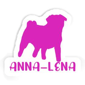 Anna-lena Sticker Pug Image