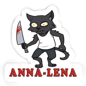 Anna-lena Aufkleber Psycho-Katze Image