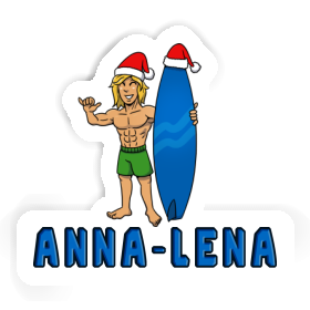 Autocollant Anna-lena Surfeur de Noël Image