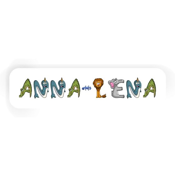 Sticker Anna-lena Animal Font Gift package Image