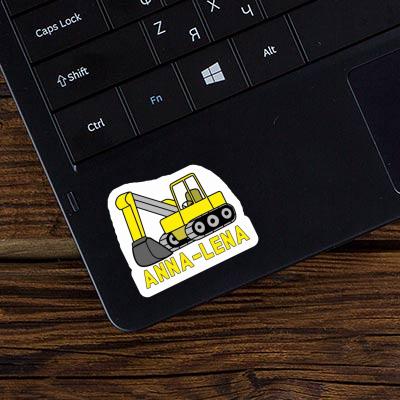Sticker Anna-lena Excavator Laptop Image