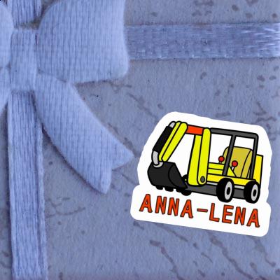 Sticker Anna-lena Mini-Excavator Notebook Image