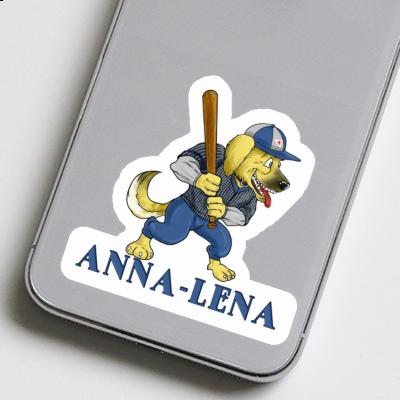 Anna-lena Autocollant Baseball-Chien Laptop Image