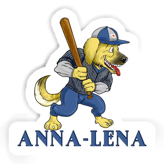 Anna-lena Autocollant Baseball-Chien Notebook Image