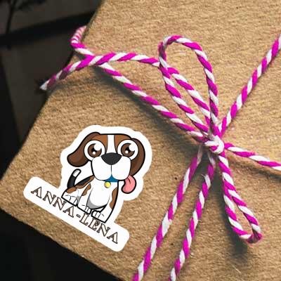 Sticker Anna-lena Beagle-Hund Notebook Image