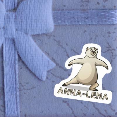 Sticker Anna-lena Yoga Bear Laptop Image
