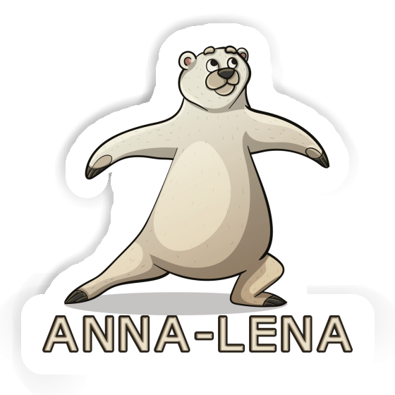 Sticker Anna-lena Yoga Bear Laptop Image