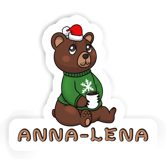 Sticker Anna-lena Christmas Bear Laptop Image