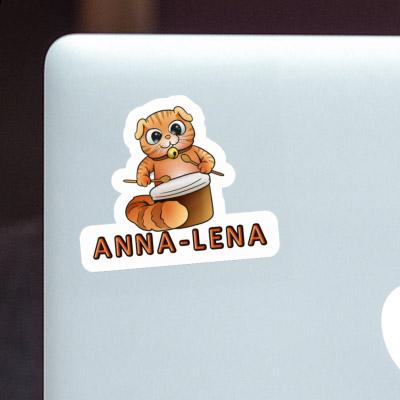 Anna-lena Autocollant Chat-tambour Laptop Image