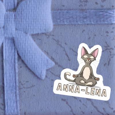 Aufkleber Anna-lena Yoga-Katze Notebook Image