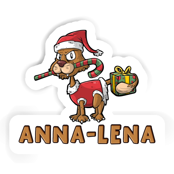 Chat de Noël Autocollant Anna-lena Gift package Image