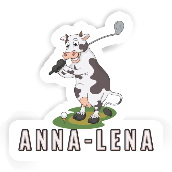 Sticker Golf Cow Anna-lena Notebook Image