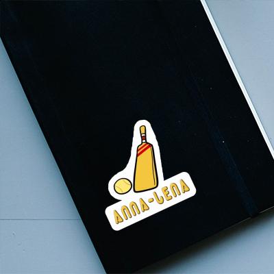 Anna-lena Sticker Cricket Bat Laptop Image