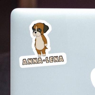 Sticker Anna-lena German Boxer Laptop Image