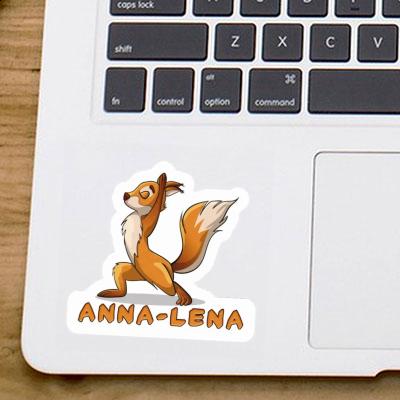 Sticker Anna-lena Yoga-Eichhörnchen Notebook Image