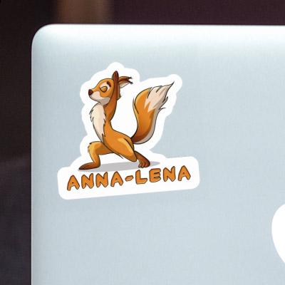 Sticker Anna-lena Yoga-Eichhörnchen Laptop Image