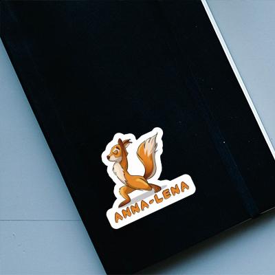Sticker Anna-lena Yoga-Eichhörnchen Notebook Image