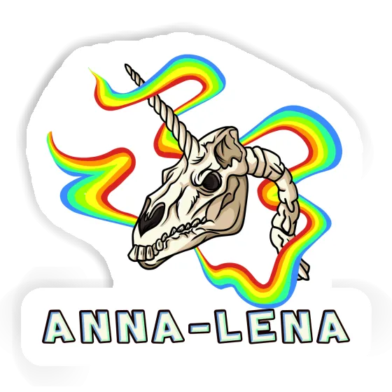 Autocollant Crâne de licorne Anna-lena Notebook Image