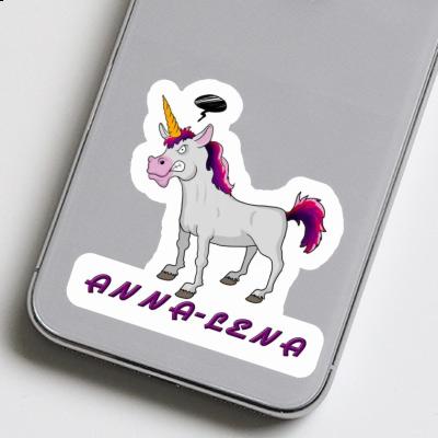 Sticker Anna-lena Angry Unicorn Laptop Image