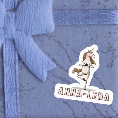 Sticker Anna-lena Yoga-Einhorn Laptop Image