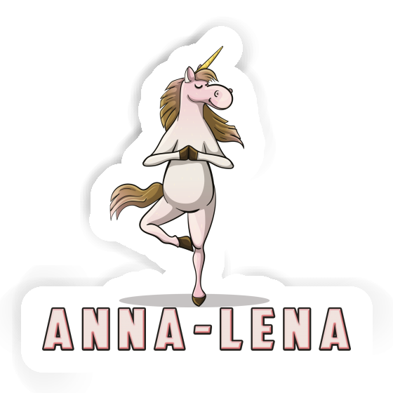 Anna-lena Sticker Yoga Unicorn Laptop Image