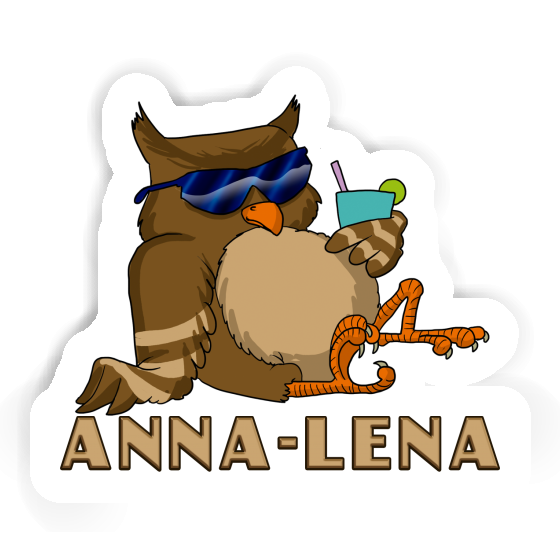 Sticker Anna-lena Cool Owl Notebook Image