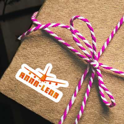 Sticker Airplane Anna-lena Gift package Image