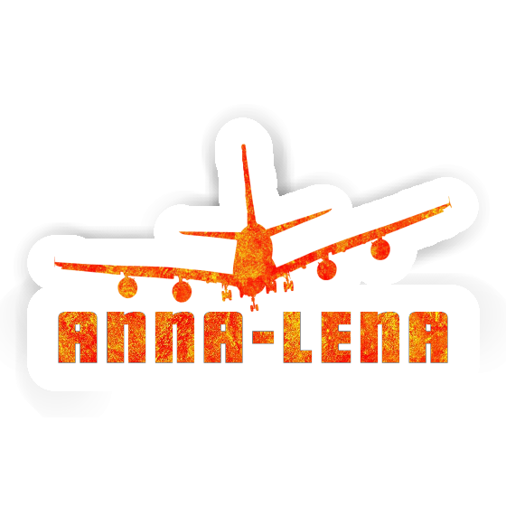 Sticker Flugzeug Anna-lena Notebook Image