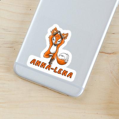 Sticker Anna-lena Yoga Fox Laptop Image