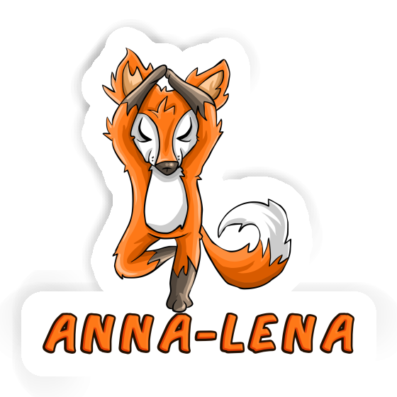 Sticker Anna-lena Yoga Fox Notebook Image