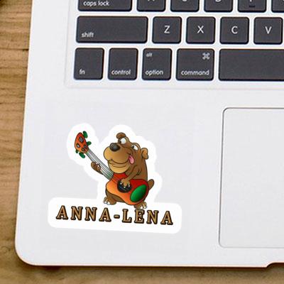 Anna-lena Sticker Guitar Dog Image