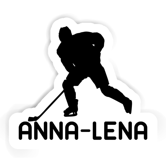 Autocollant Anna-lena Joueur de hockey Notebook Image