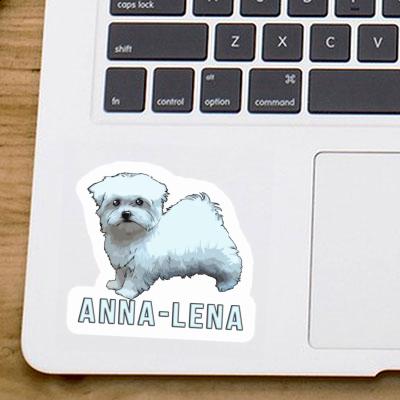 Sticker Maltese Dog Anna-lena Notebook Image