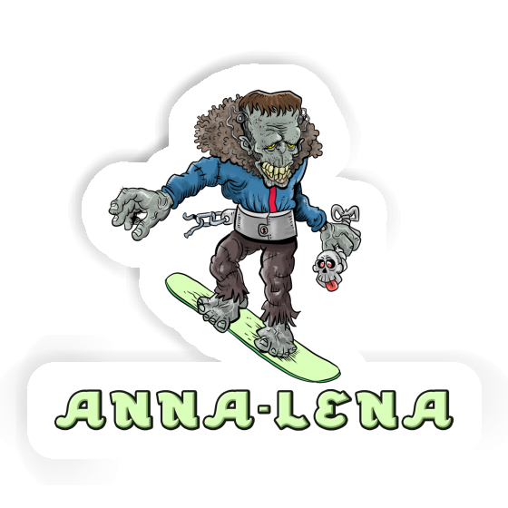 Snowboarder Sticker Anna-lena Laptop Image