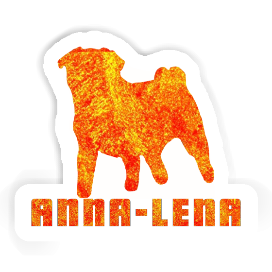 Anna-lena Sticker Pug Image