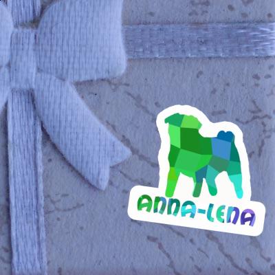 Anna-lena Sticker Pug Laptop Image