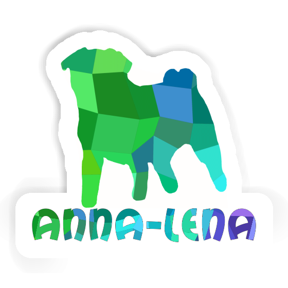 Anna-lena Sticker Pug Laptop Image