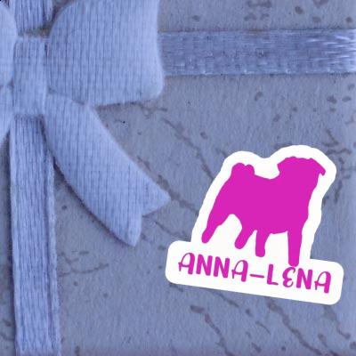 Anna-lena Sticker Pug Image