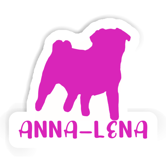 Anna-lena Sticker Pug Notebook Image