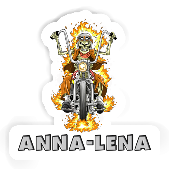 Anna-lena Sticker Motorbike Rider Laptop Image