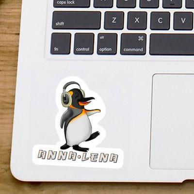 Sticker Anna-lena Music Penguin Laptop Image