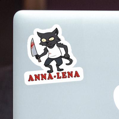 Autocollant Anna-lena Chat psychopathe Laptop Image